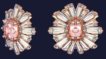 Getekende Swarovski oorbellen