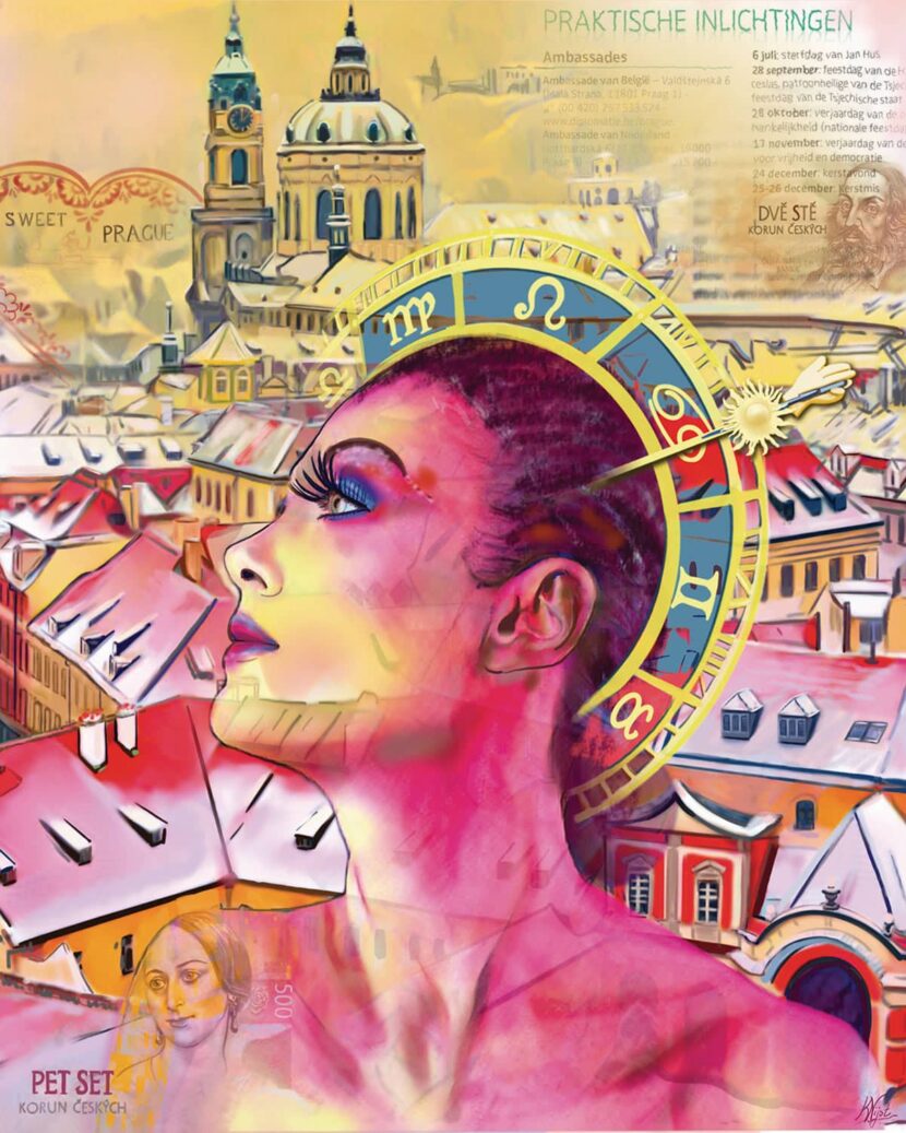 Bezoek aan Praag, Mixed Media