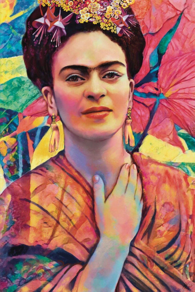 Portret van Frida Kahlo's ivoren Handjes