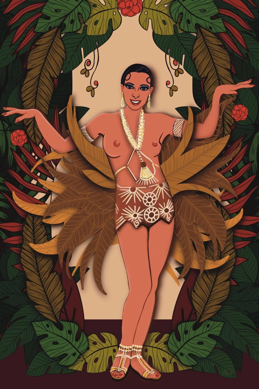 Portret van Josephine Baker, Dans Brulesque