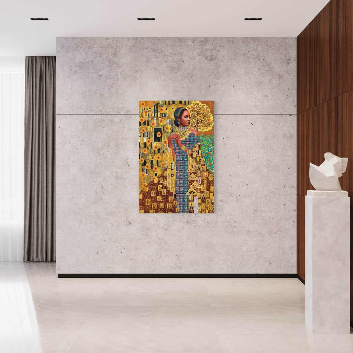 Golden Pakistan Lady á la Klimt - Afbeelding 12