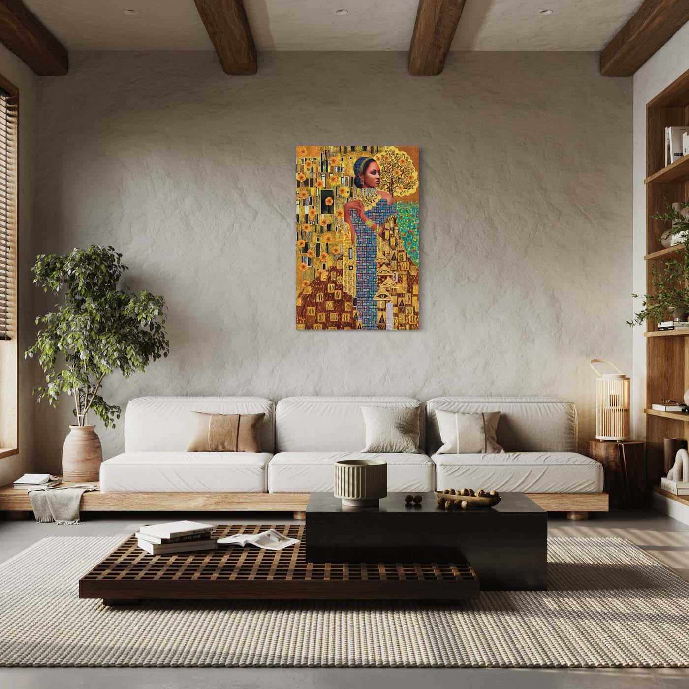 Golden Pakistan Lady á la Klimt - Afbeelding 13