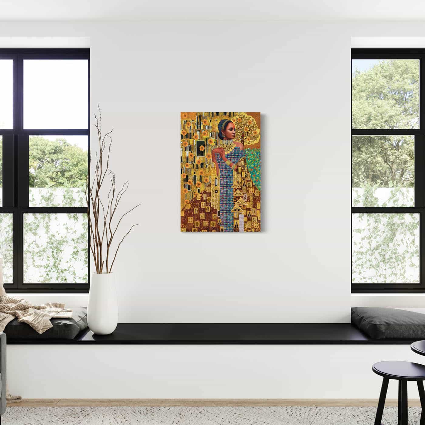 Golden Pakistan Lady á la Klimt - Afbeelding 4