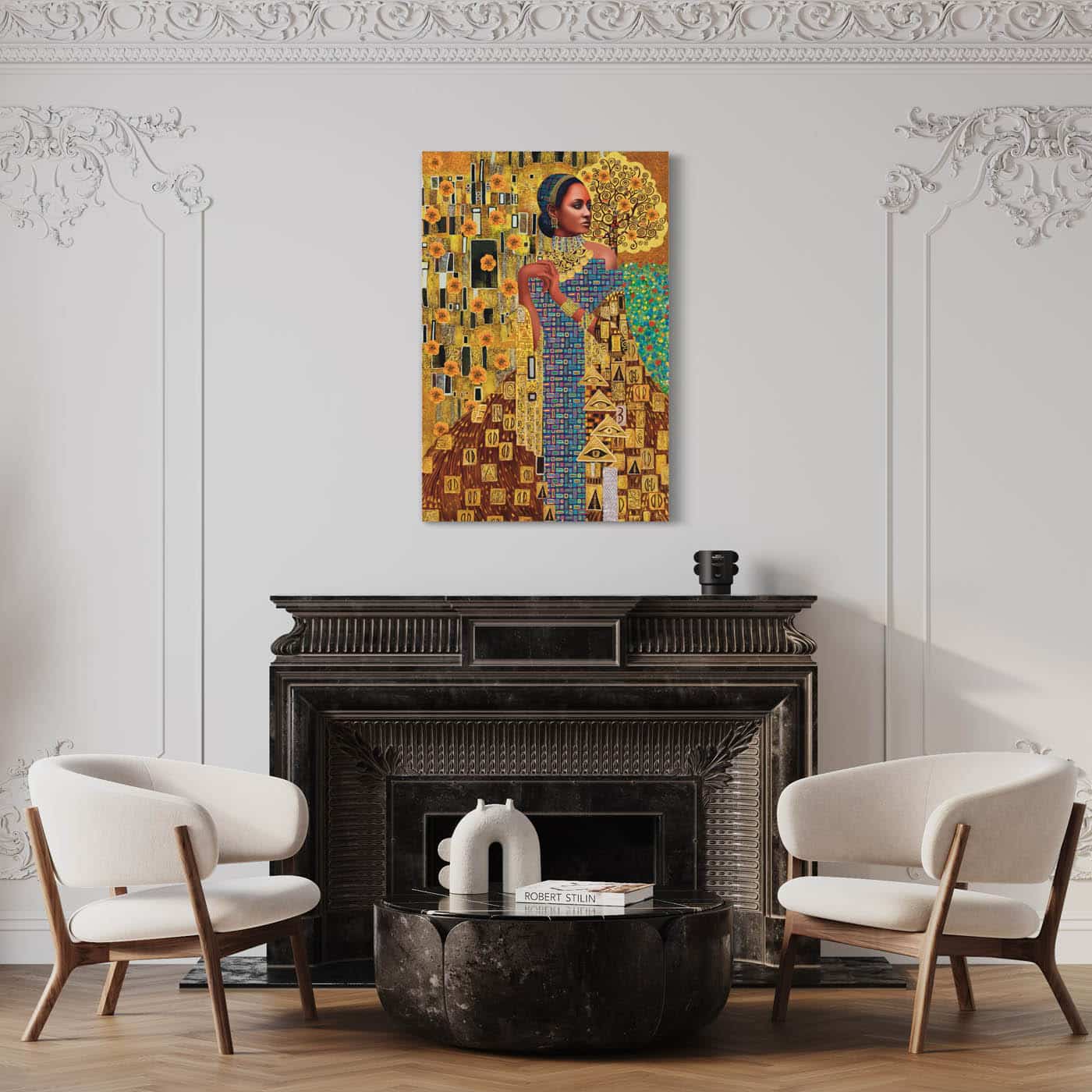 Golden Pakistan Lady á la Klimt - Afbeelding 7