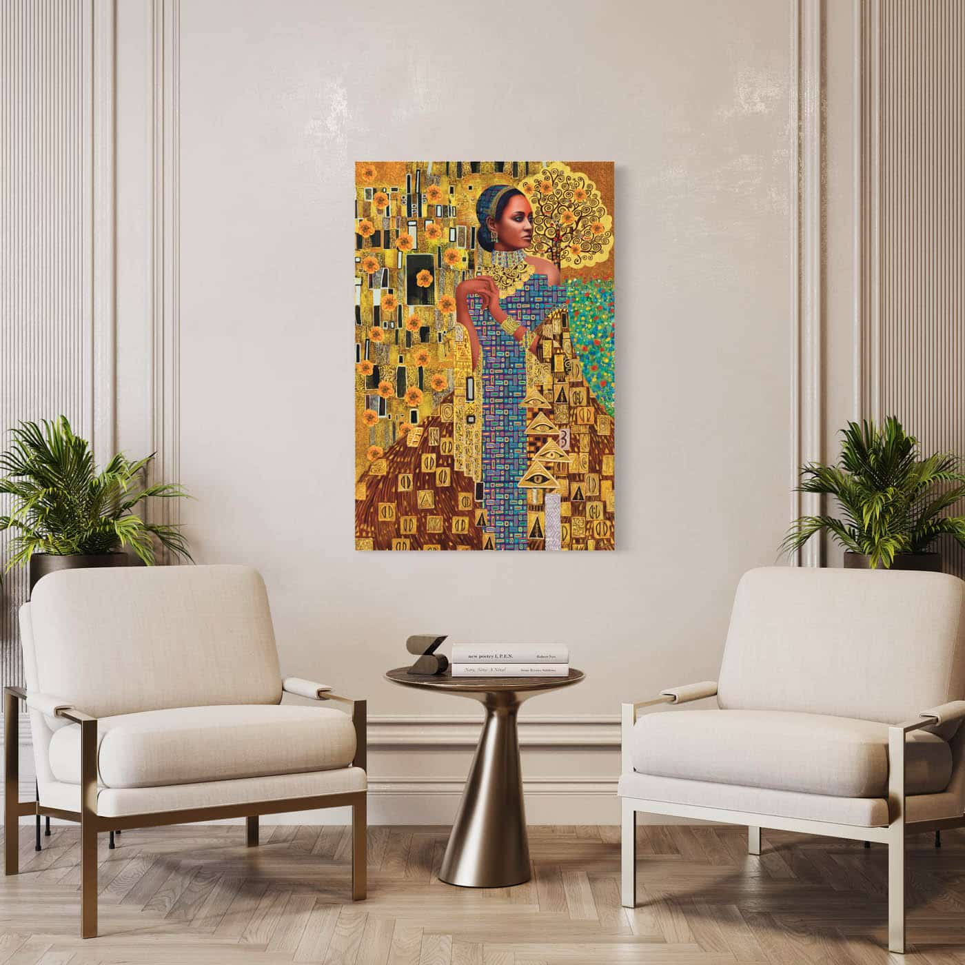 Golden Pakistan Lady á la Klimt - Afbeelding 8