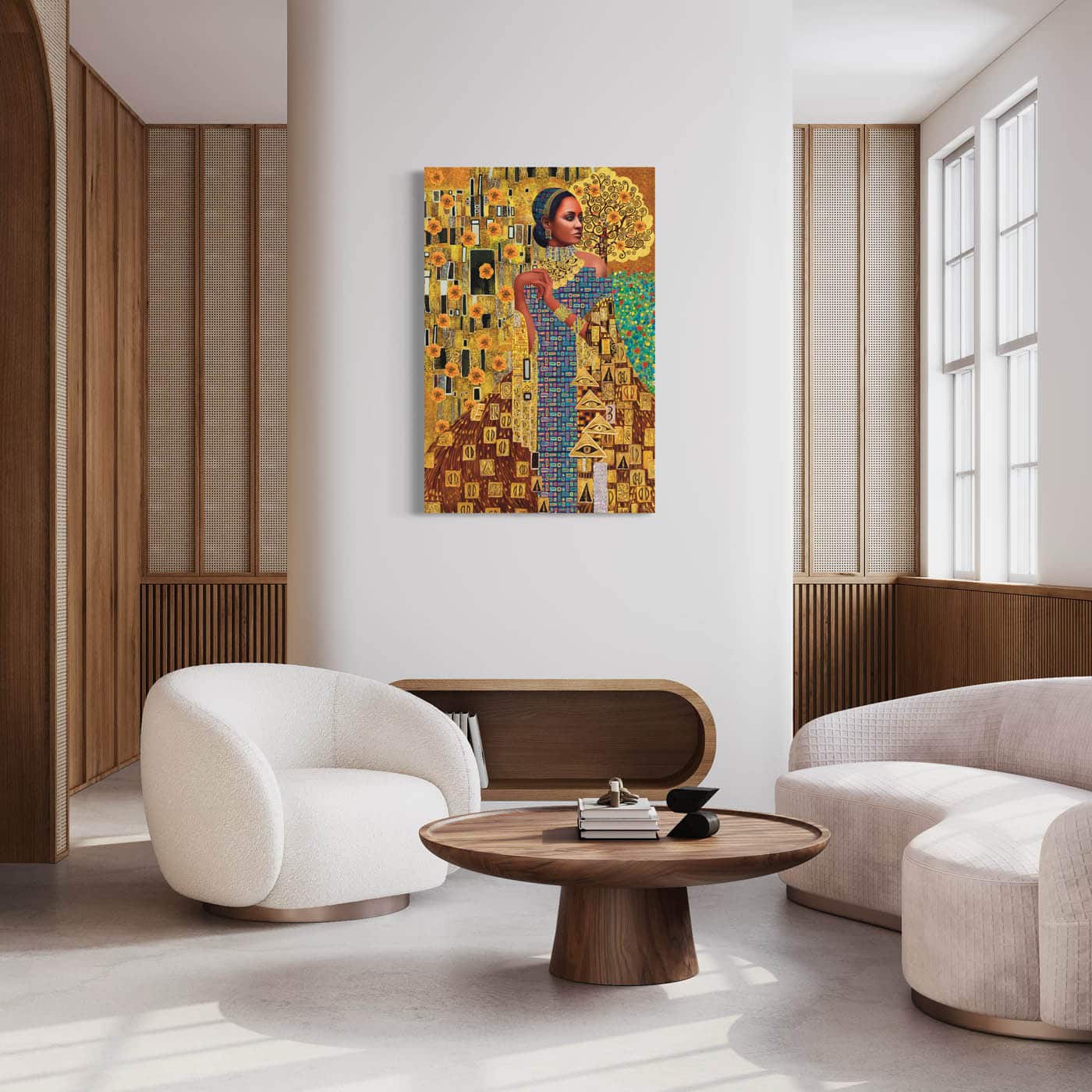 Golden Pakistan Lady á la Klimt - Afbeelding 9