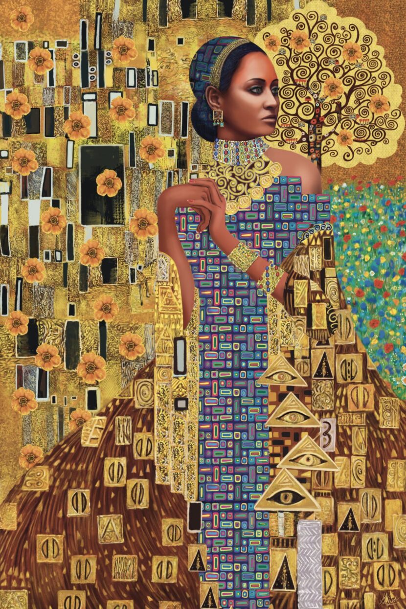 Golden Pakistan Lady á la Klimt